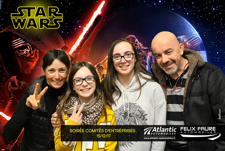 Animation fond vert photobooth Lyon Cinéma sortie film Star Wars