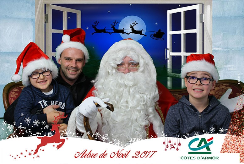 Animation fond vert photobooth arbre de Noël