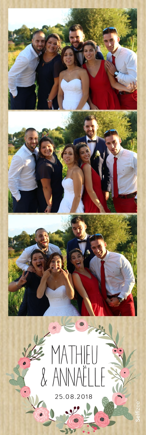 Animation selfie mariage Saint Brieuc / Côtes d'Armor avec location borne photo connectée avec impressions photos