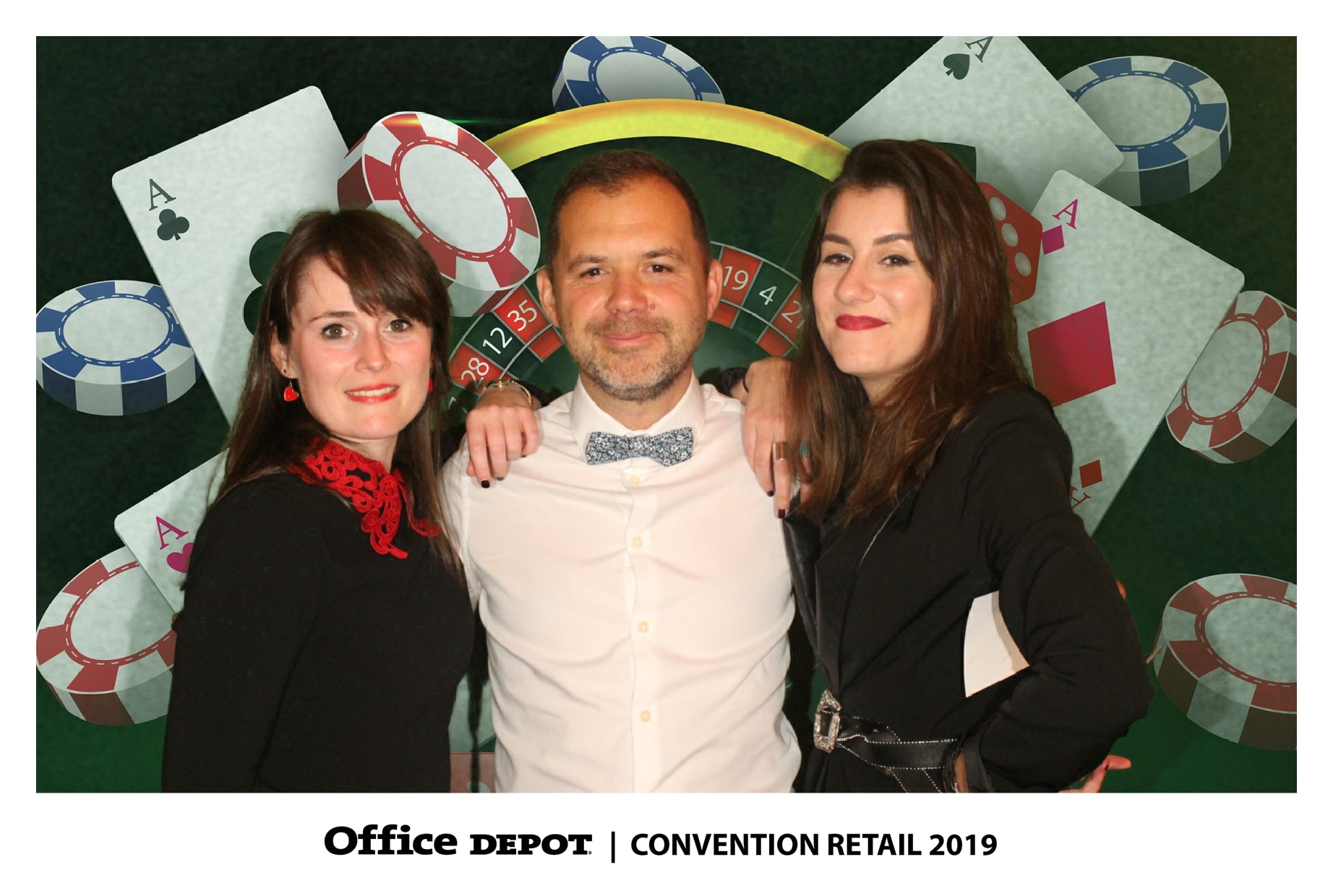 Animation photobooth et fond vert au séminaire magasins Office Depot à Deauville dans le Calvados