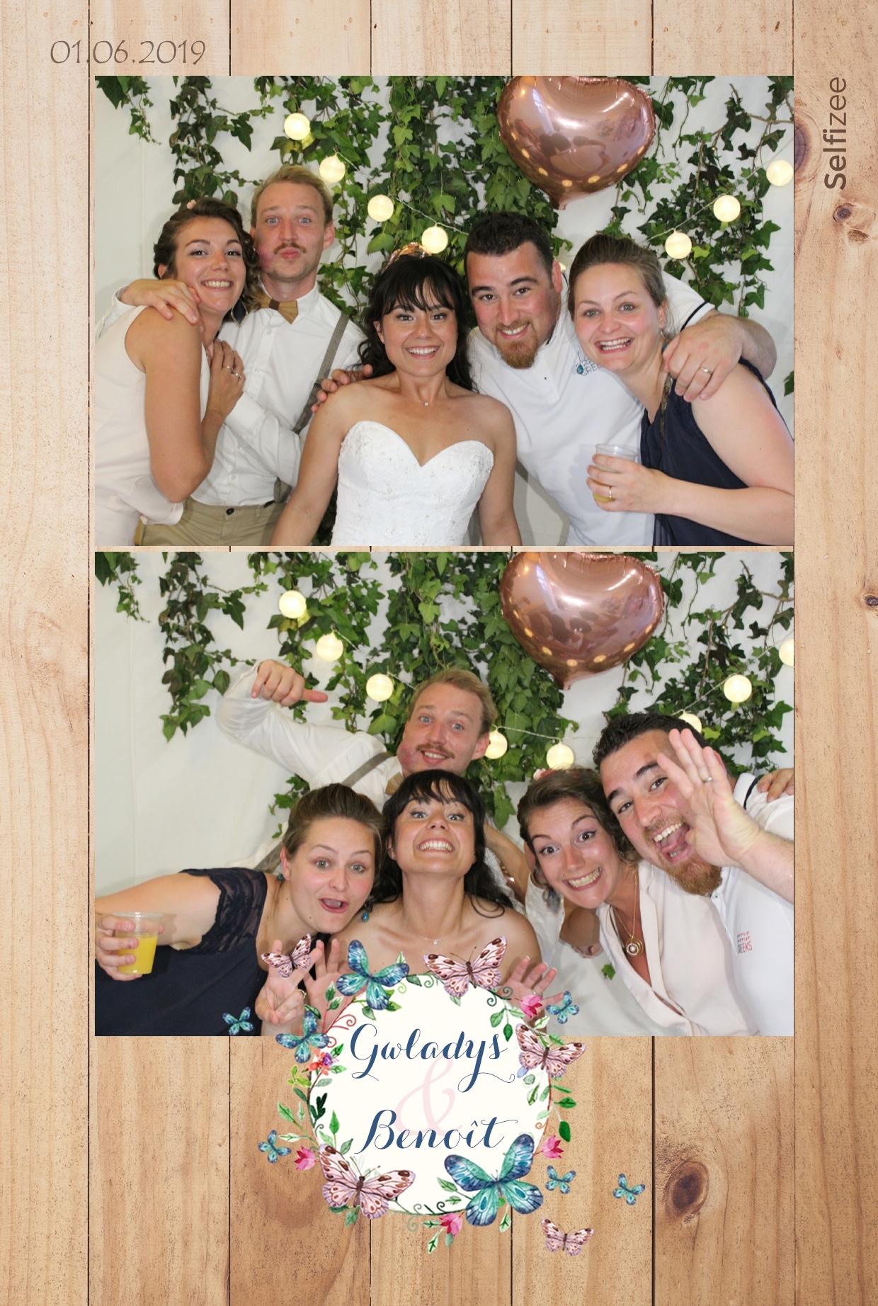 Animation photobooth mariage La Rochelle avec impressions photos - location selfie box fête en Charente Maritime