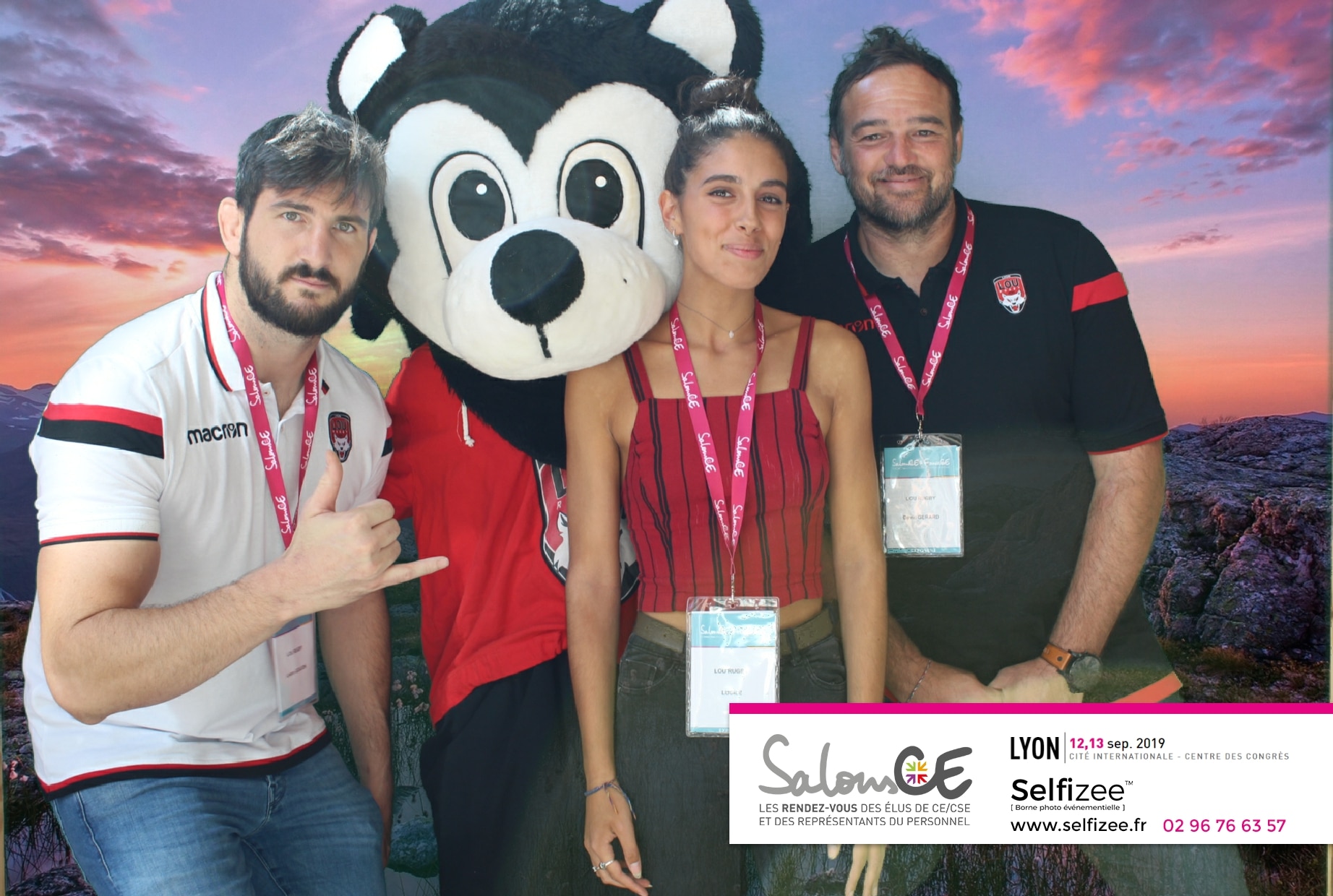 Borne selfie et animation fond vert au salon des CE 2019 Lyon avec impressions photos