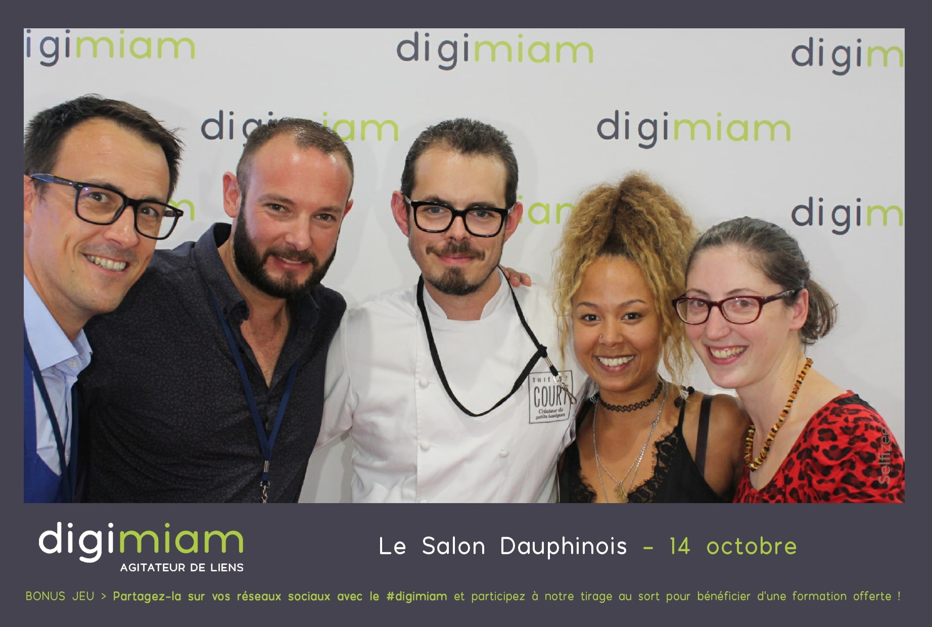 Borne selfie et animation photocall sur stand Digimiam au salon Dauphinois 2018 à Alpexpo Grenoble