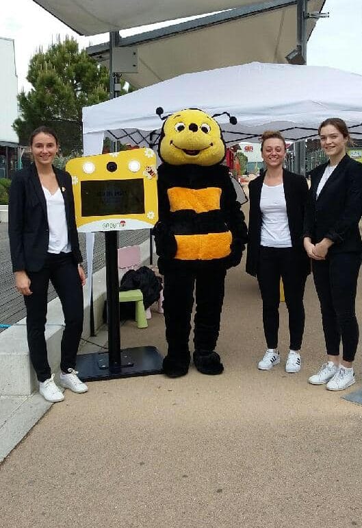 Animation photobooth et jeu concours loterie au jeu de piste du centre commercial Green7 Salaise sur Sanne avec photos gagnantes parmi les participants