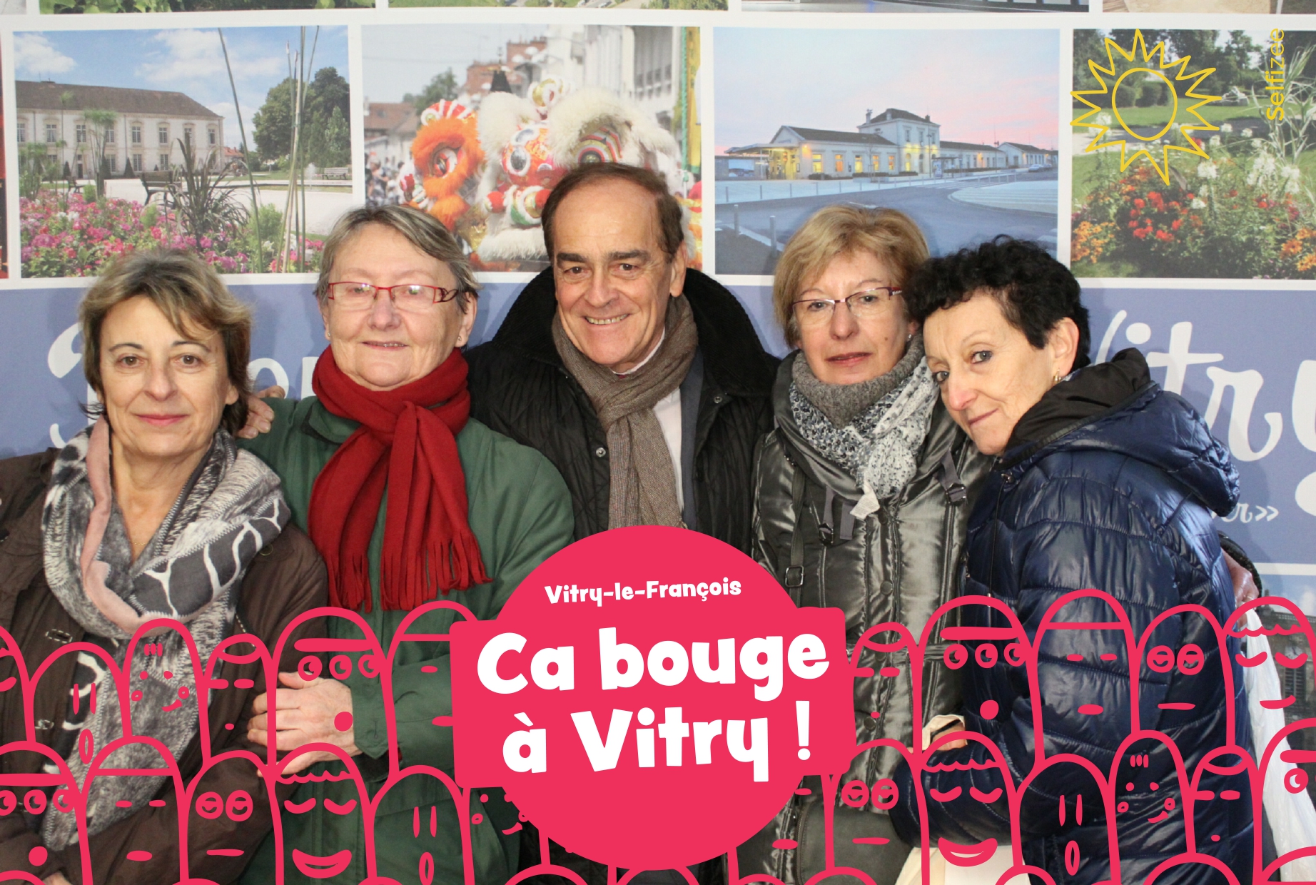 Borne selfie animation photos mairie Vitry le François dans la Marne entre Reims et Saint Dizier