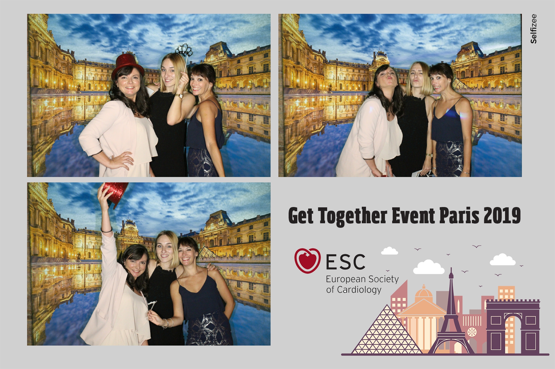 Borne selfie et animation fond vert photo European Society of Cardiology Paris 2019