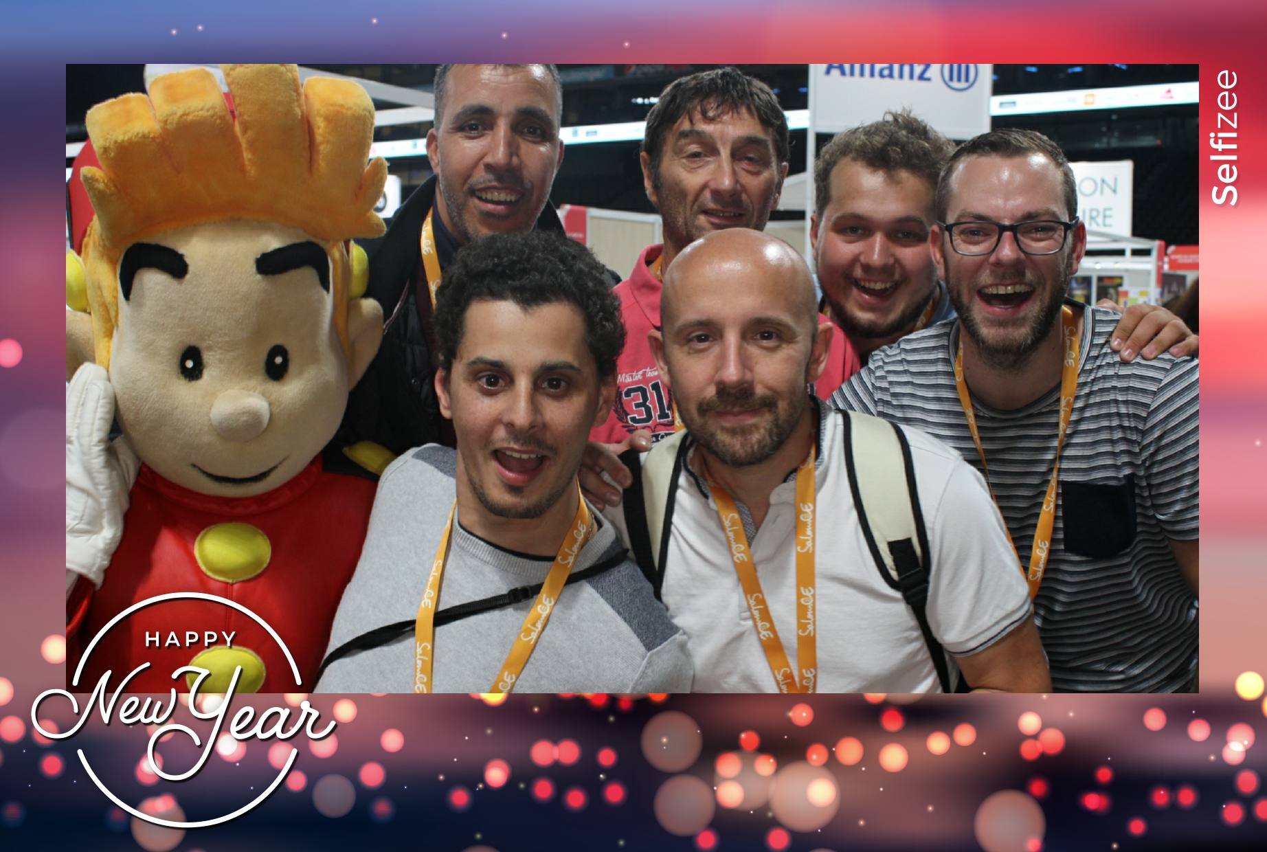 Borne selfie animation photo personnalisée au salon des CE Paris La Défense Arena à Nanterre en Hauts de Seine