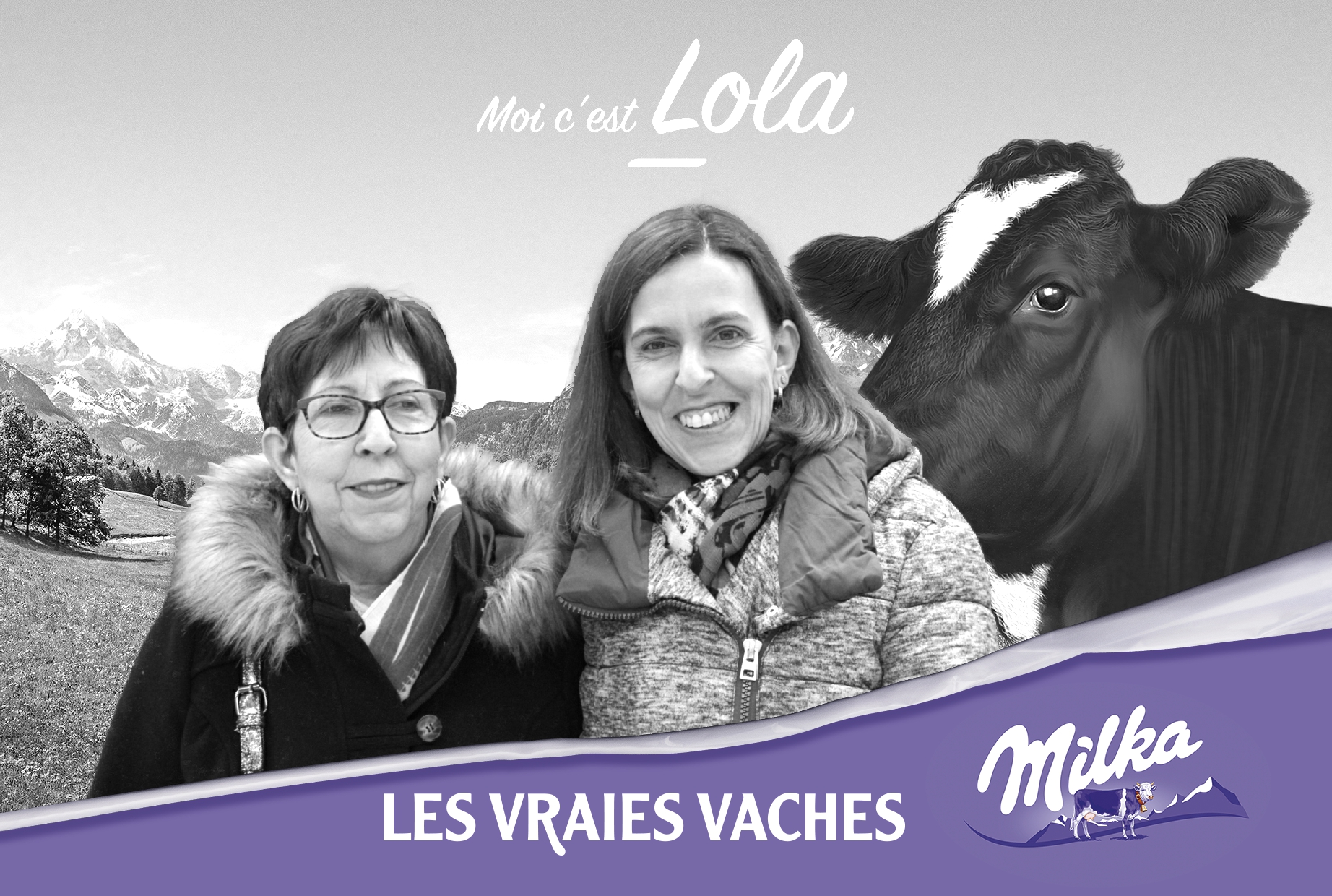 Borne photo connectée et animation fond vert pour selfie Milka lancement nouveaux produits 2020 à Cora Saint Avold en Moselle à l'est de Metz